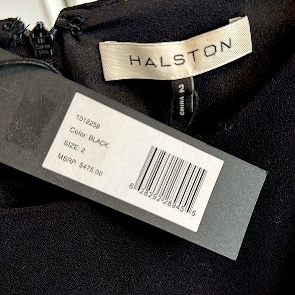 Black Floor Length Formal Maxi Dress Halston Heritage NWT - Picture 16 of 16